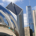 millenium park bean skyline